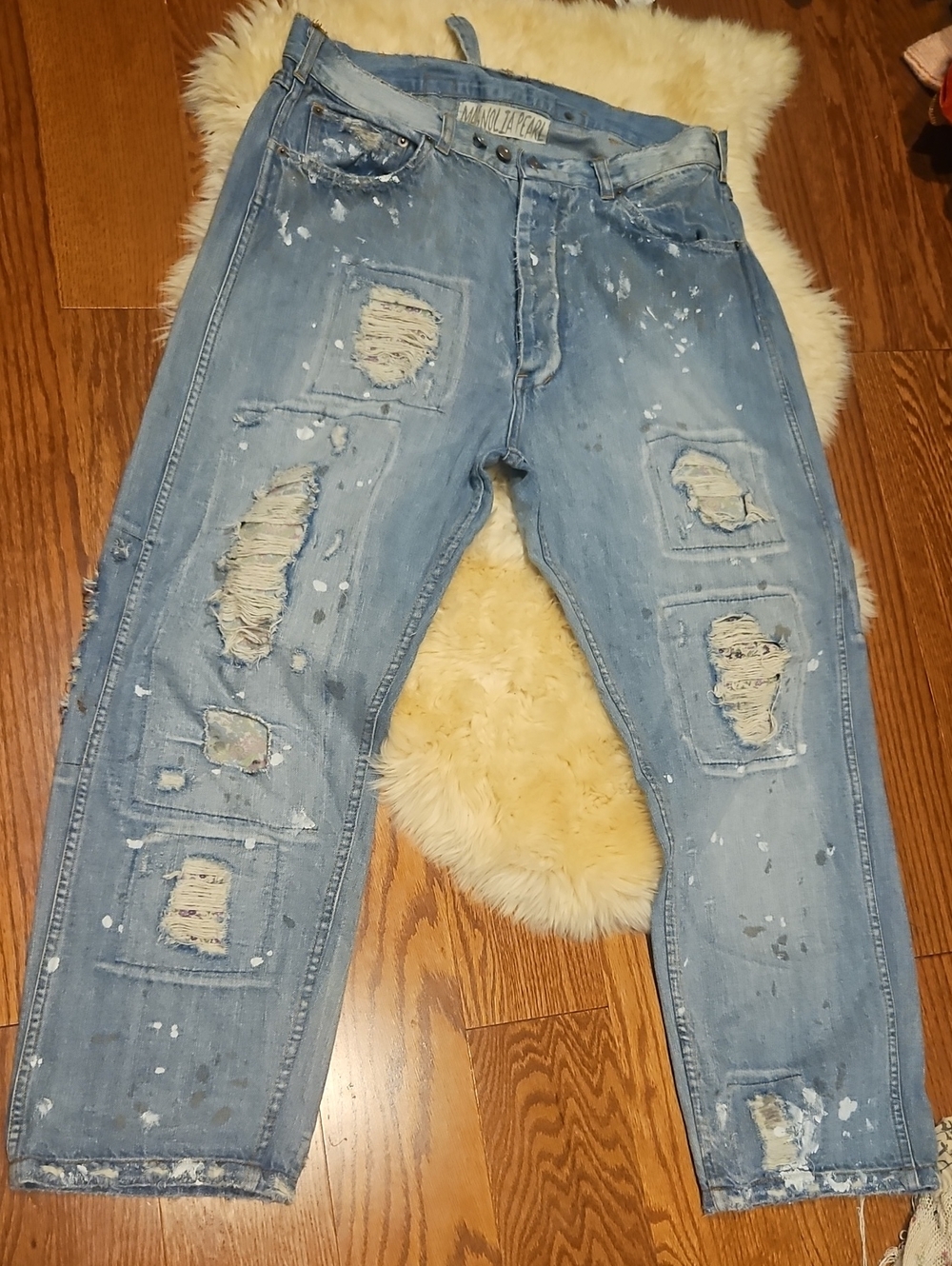 Magnolia Pearl Calico Miners Denim Pants - Picture 8 of 11